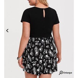 Disney Alice knit to woven  romper (plus size )